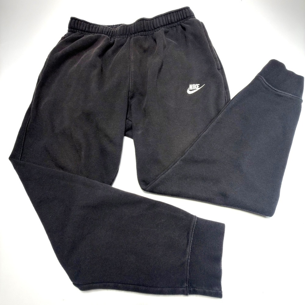 Nike Sportswear Club Fleece Jogger Sweatpants Black Men's Large Cotton Blend